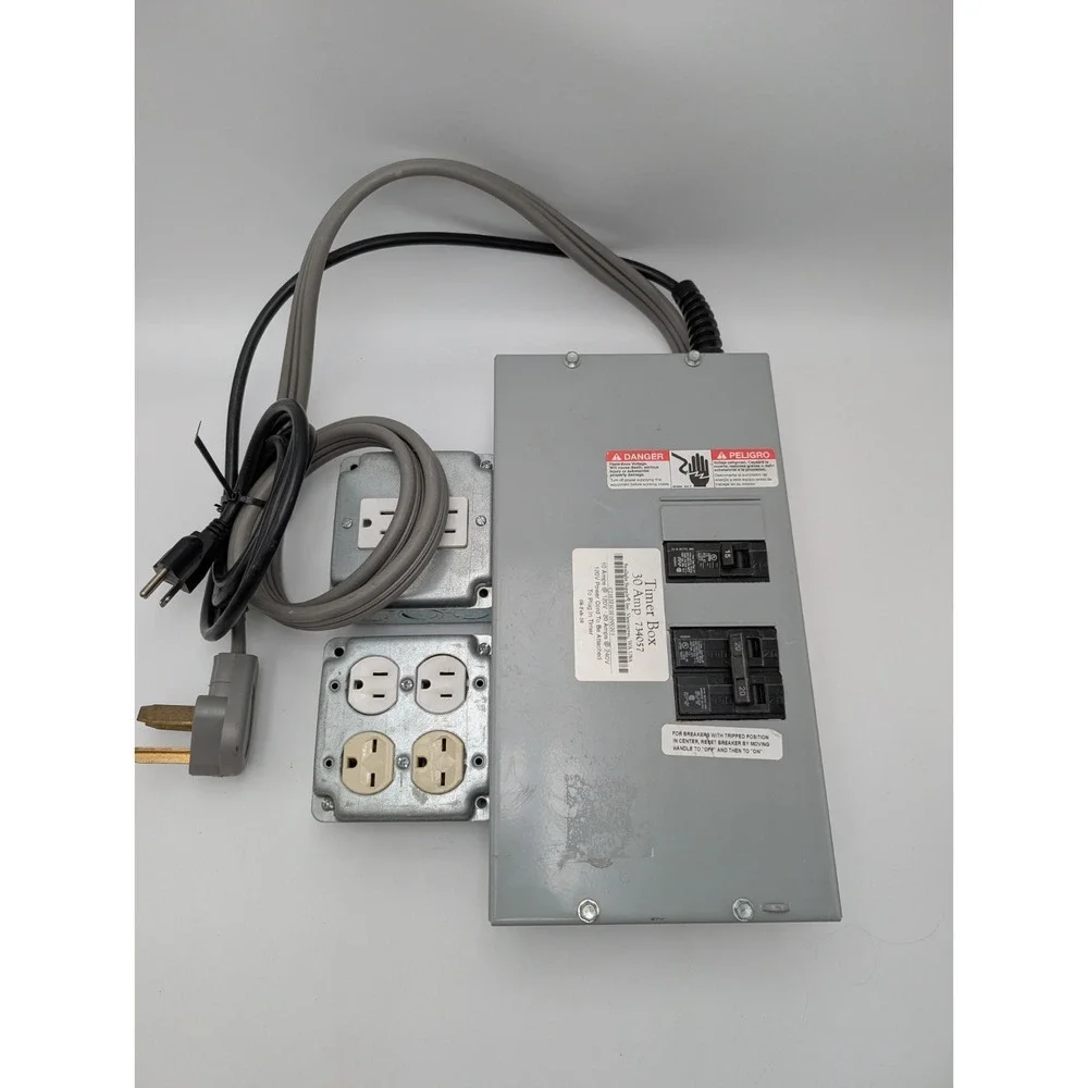 SUNLIGHT‎ SUPPLY 30AMP TIMER BOX 10 Amps 120V , 20 Amps 240V W Cords